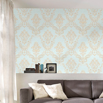 Porcelain carving 6803 series non-woven wallpaper European living room bedroom high-end villa brush glue wallpaper Hotel