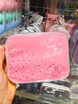  Japan Daichuang DAISO finishing fresh letters transparent travel portable cosmetic bag storage jelly bag a variety of options
