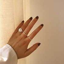 Cilium jade refers to a slim ring through body 925 pure silver Korean style minimalist ring delicate net red ring children
