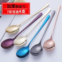 Stainless steel thickened Western food spoon Creative cute set dessert spoon Rice spoon soup spoon spoon main fork chopsticks spoon
