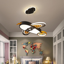 2022 New Boys Girls Creative Airplane Bedroom Chandelier Nordic Red Room Ceiling Lamp