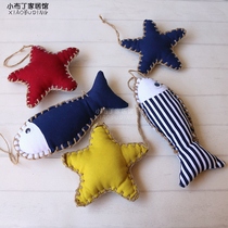 Mediterranean Creative Wall Fabric Art Fish Streaming SeaStar Strings Pendant Shop Windows Door Curtain Personality Bar Shooting Background Hanging Accessories