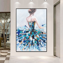 Hand painted oil painting figures Ballet Girl Genguan Aisle Decoration Painting Modern Minima Girls Living Room Hanging Painting