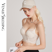 Venus blessings sexy lace lingerie womens small breasts to gather anti-drooping collection of the milky summer thin-back bra