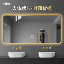 Smart mirror touch screen anti-fog led light mirror toilet light luxury aluminum frame bathroom mirror Wall Wall washbasin mirror