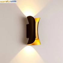 Exterior wall light led outdoor double-headed waterproof wall light Corridor aisle door post light Hotel villa up and down illumination light