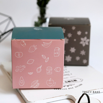 ins Wind Christmas square snowflake gray Pink snack box beef pastry crispy nougat box snowflake crisp 10