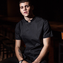 Chefs clothing short sleeve summer thin Western Restaurant Restaurant chef chef work clothes mens breathable kitchen top half sleeve