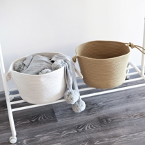New product method single double ear cotton thread storage dirty clothes basket clothing toy snack storage basket can be washed with environmental protection basket