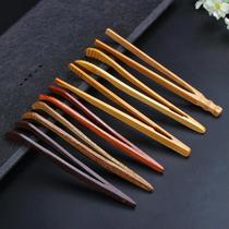 Tea clip Tea tweezers Tea clip Bamboo solid wood tweezers Ebony rosewood Kung fu tweezers Tea ceremony accessories