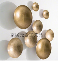 Metal semi-round ball lotus leaf wall decoration wrought iron bowl decoration wall hanging Hotel Club Art soft wall decoration pendant