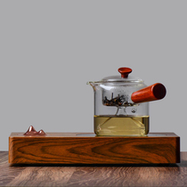 Xinyu steaming teapot High temperature resistant glass kettle Steam tea maker Electric pottery stove Tea making side handle steaming teapot tea set