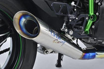Japan OVER RATING titanium alloy full section exhaust Kawasaki Kawasaki H2 special spot