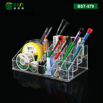 Acrylic storage rack transparent cosmetic element box lipstick screwdriver Component Display rack work desk cabinet