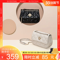 Red Valley Womens Bag 2021 New Bull Leather Rhombog Single Shoulder Bag Fashion Temperamental Satchel Satchel Bag 2590