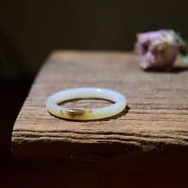 (Support re-inspection) Xishi Xinjiang Hetian Jade and end sugar white round strip 55 5 Circle Bracelet female