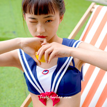 Mimoi Closet beautiful girl Moon Hare Japanese cute swimsuit female Navy style sailor stagnant water swimsuit