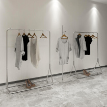 Clothing store display stand silver mens and womens clothing special display shelves floor-to-ceiling hanging clothing iron creative shelf