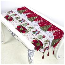 Fabric Christmas table runner style Christmas