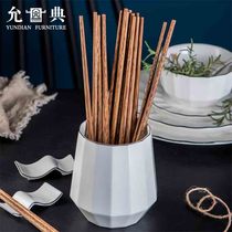 (Points exchange goods)New chicken wing wood chopsticks set 10 pairs of wood paint-free wax-free household solid wood chopsticks