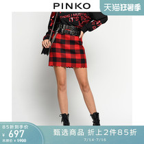 PINKO Womens Wool Plaid Short Skirt Skirt 1G14J07685