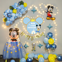 Balloon Childrens Birthday Package Rice Rat Birthday Decoration Scene Placement Boy Girl Background Wall 10 Hundred Day Banquet