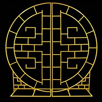 2018 New wrought iron Chinese wedding props concentric circle wrought iron background screen wall stage decoration