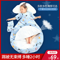 Baby sleeping bag newborn children four seasons general spring and autumn winter thickened constant temperature baby cotton anti-kick artifact