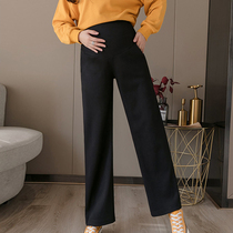 Pregnant women pants autumn wear high waist belly wide leg pants 2021 New Fashion large size loose Joker casual pants