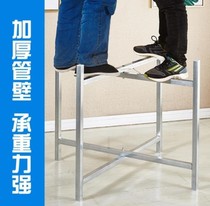 Flowing thick round folding table leg bracket telescopic household folding table iron shelf table leg round table stand