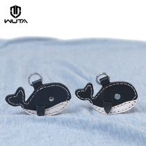 Shark pendant material package whale dolphin key bag semi-finished handmade leather leather leather leather