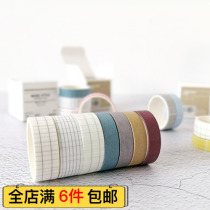 Original grid dark solid color plaid retro checkered salt system basic boxed material and paper tape whole roll manual