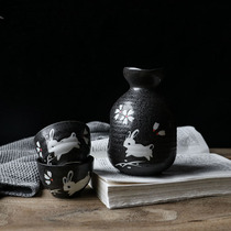 Japanese vintage ceramic Hulk set home white jug wine pot toast and wintry hot wine jug