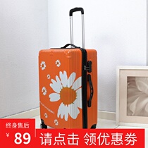 Suitcase Nets Red Women Ins Daisy Universal Wheels Small 20 Inch Students 24 Male Tie Travel Password Leather Case