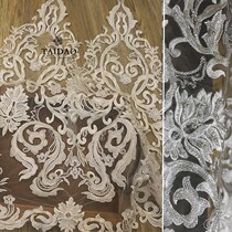 European heavy handmade nail bead embroidery crystal bead lace z28 Palace Group flower wedding decoration accessories DIY fabric