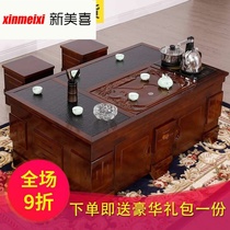 Fire Stone tea table tea table volcanic stone tea ceremony office storage kung fu tea table countertop combination Tea style