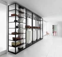 Custom aluminum alloy cloakroom wardrobe rock panel door glass door walk-in wardrobe open multifunctional rack