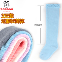 Babu Bean Baby stockings autumn and winter cotton socks baby over the knee long legs thickened warm not leg newborn socks