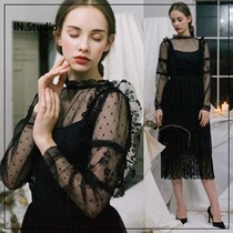 IN HOME 19 Spring Korean designer Brand LETTRE DE LETOILE LACE SHIRT SKIRT SUIT