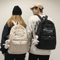 Large Capacity School Bag Men Han Edition High School College Students Backpacks Ins Tide Fashion Computer Bag Junior High School Students Double Shoulder Bag Women