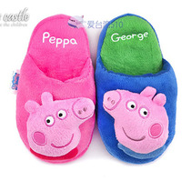 Clearance special pig cartoon girl cotton slippers open-toed male and female baby shoes in childrens cotton shoes thickening