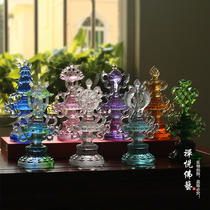 Zen Yue Buddhist Art Liu Li Eight Auspicious Ornaments Tantric Ritual Offerings Auspicious Eight Treasures Eight Rui Xiang Large Set