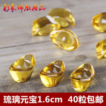 Tibetan Buddhism Tibetan relics Glass mini ingot Amber Lucky lucky lucky bottle Manzhakong 1 piece