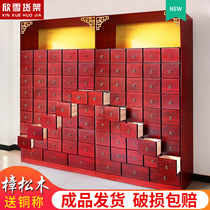 Xinxue Chinese medicine cabinet Pharmacy shelves Chinese medicine hospital drug cabinet Clinic solid wood cabinet Pharmacy dispensing table Drug bucket cabinet customization