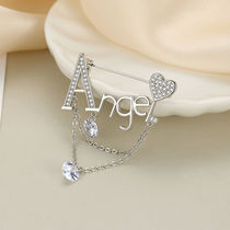 Winy alloy brooch Japanese and Korean ins silver versatile simple fashion personality gentle Net red senior sense