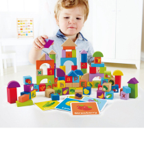 Hape Fruit and Vegetable Building Blocks Baby Toddler Toys Assemble Shape Aware Early Learning Enlightenment Gift Bucket