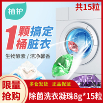 Plant protection laundry beads 8G * 15 bags sterilization and fragrance deep cleaning laundry detergent household
