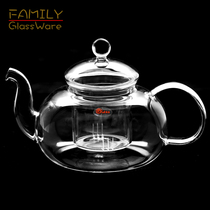 Heat-resistant and high temperature resistant glass kung fu flower teapot filter tea set cold kettle cool kettle