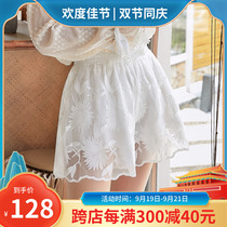 Lace shorts women wear high waist anti-light short leggings comfortable large size safety pants non-curled summer thin