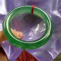 Myanmar jade bracelet womens jewelry natural ice species not inlaid floating flower round bar Old Pit green bracelet